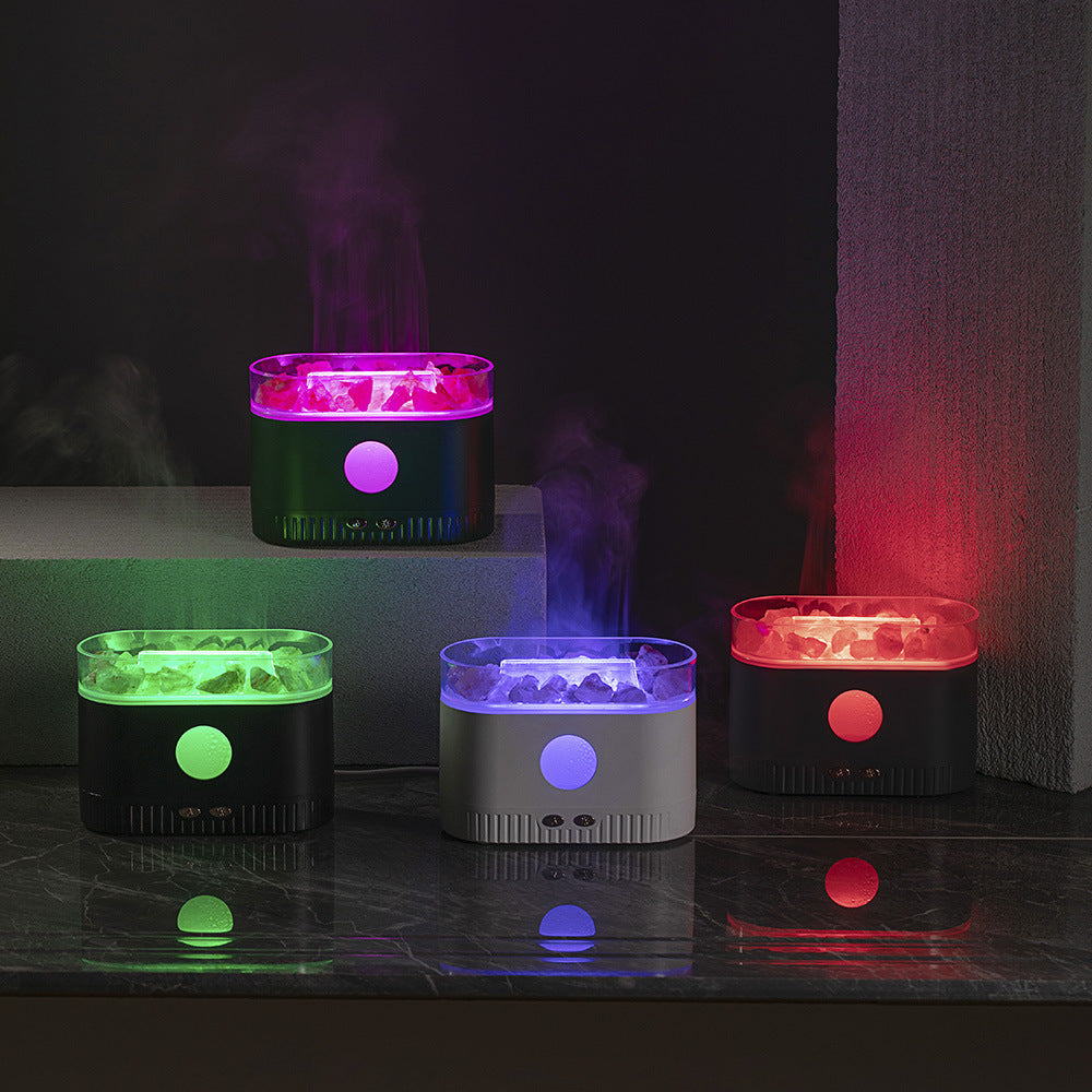 Colorful RGB Light Flame Aroma Diffuser